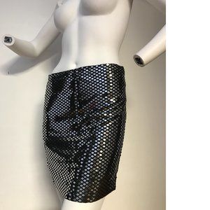 NEW FOREVER 21  Shiny Metallic mirror foil Payette sequin Pencil Disco Skirt